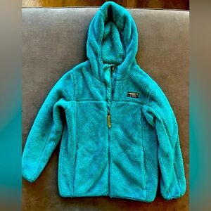 LL Bean Kids Hi-Pile Turquoise Fleece 10-12